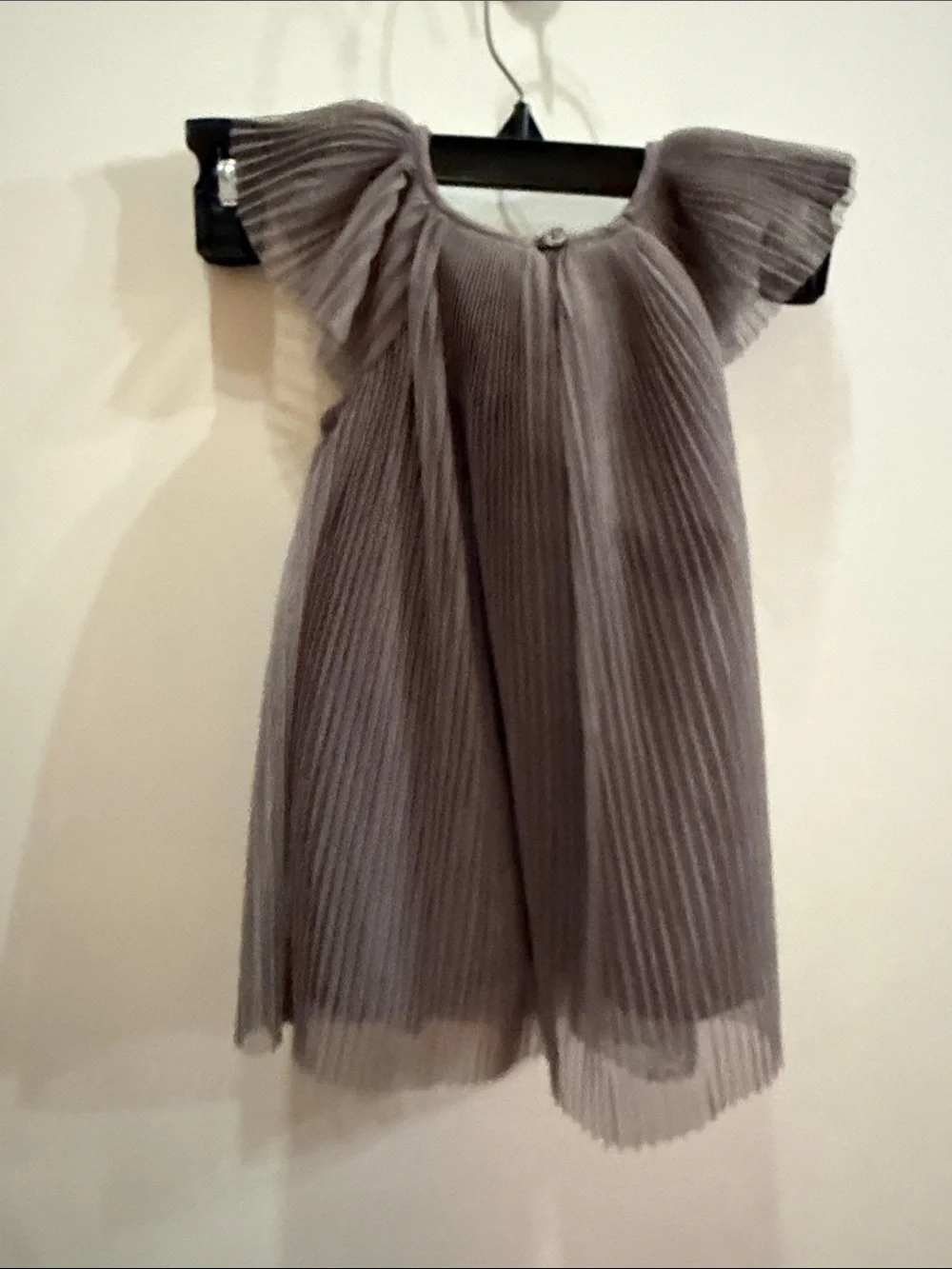 Old Navy Gray Pleated Tulle Party Dress